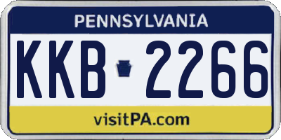 PA license plate KKB2266