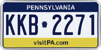PA license plate KKB2271