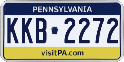 PA license plate KKB2272