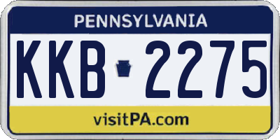 PA license plate KKB2275