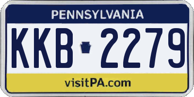 PA license plate KKB2279