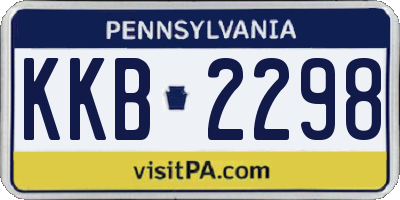 PA license plate KKB2298