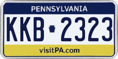 PA license plate KKB2323