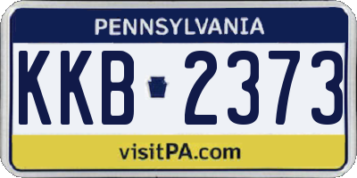 PA license plate KKB2373