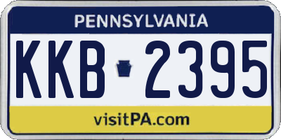 PA license plate KKB2395