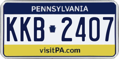 PA license plate KKB2407