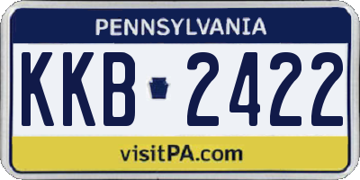 PA license plate KKB2422