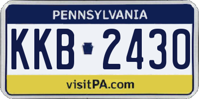 PA license plate KKB2430