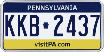PA license plate KKB2437