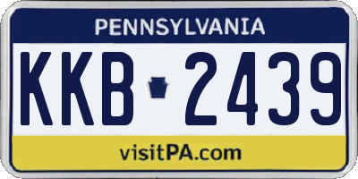 PA license plate KKB2439