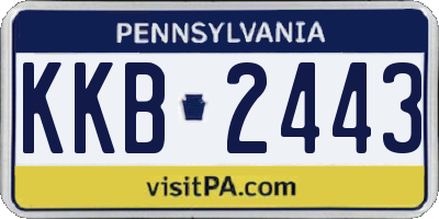 PA license plate KKB2443