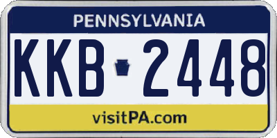 PA license plate KKB2448