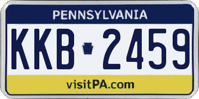 PA license plate KKB2459