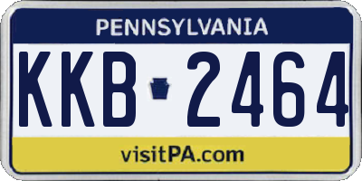 PA license plate KKB2464