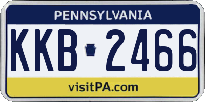 PA license plate KKB2466