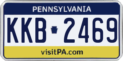 PA license plate KKB2469