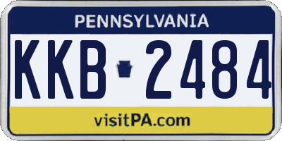 PA license plate KKB2484