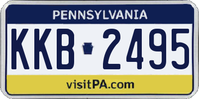 PA license plate KKB2495