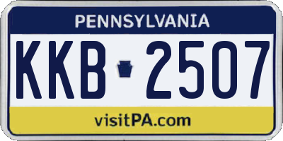 PA license plate KKB2507