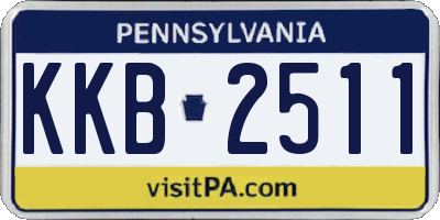 PA license plate KKB2511