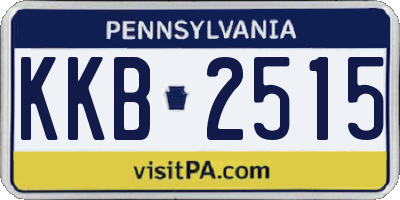 PA license plate KKB2515