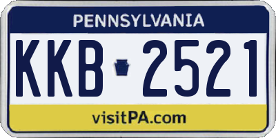 PA license plate KKB2521