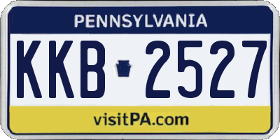 PA license plate KKB2527