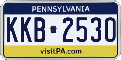 PA license plate KKB2530