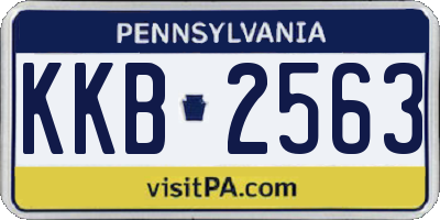PA license plate KKB2563