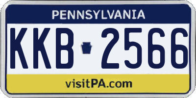 PA license plate KKB2566