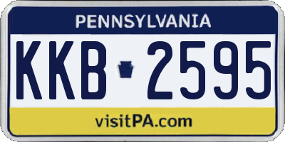 PA license plate KKB2595