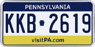 PA license plate KKB2619