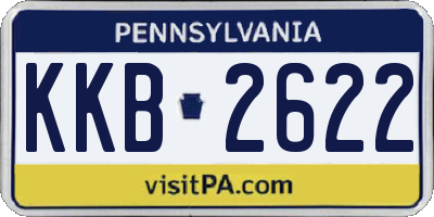 PA license plate KKB2622