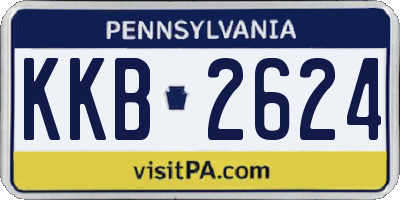 PA license plate KKB2624