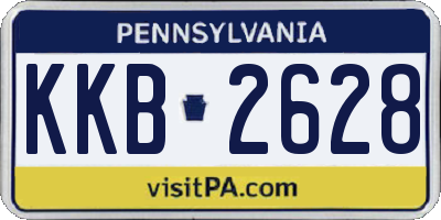 PA license plate KKB2628