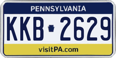 PA license plate KKB2629