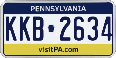 PA license plate KKB2634