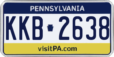 PA license plate KKB2638