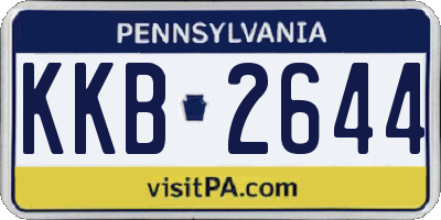 PA license plate KKB2644