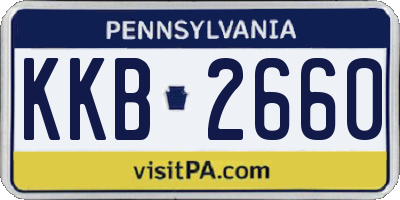 PA license plate KKB2660