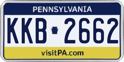 PA license plate KKB2662