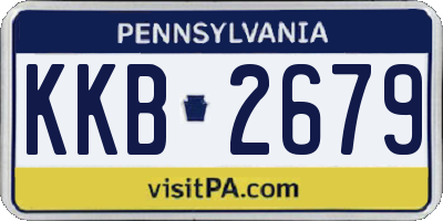 PA license plate KKB2679
