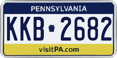 PA license plate KKB2682