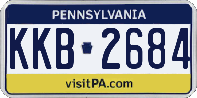 PA license plate KKB2684