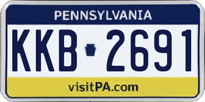 PA license plate KKB2691