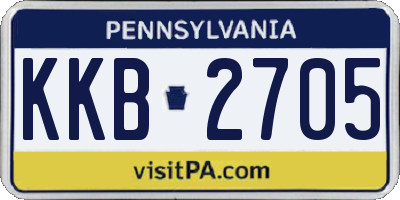 PA license plate KKB2705