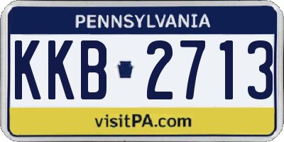PA license plate KKB2713