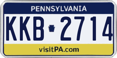 PA license plate KKB2714