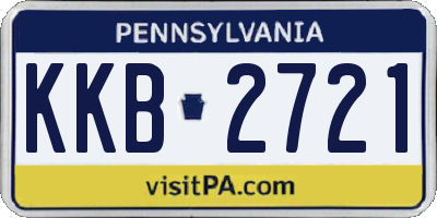 PA license plate KKB2721