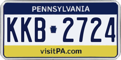 PA license plate KKB2724